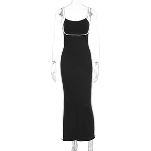 Amazon 2025 New Summer European and American Style Women's Sexy Suspender One-Step Skirt Waist Slimming Hip-Hugging Dress