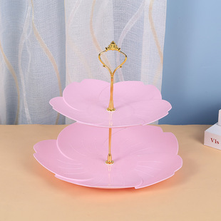 European-style Afternoon Tea Snack Tray Dessert Table Decoration Cake Plate Three-layer Cake Frame Creative Multi-layer Plastic Fruit