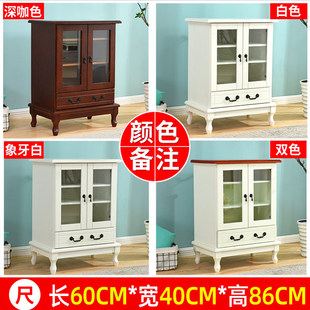 N5 All Solid Wood Small Wine Cabinet Simple American Sideboard Restaurant Glass Storage Cabinet European Style Living Room Cabinet Wall High Wine