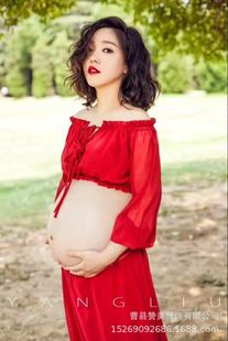 Photo studio new pregnant women photo clothing retro big belly pregnant mommy indoor photo suit clearance does not return clothes