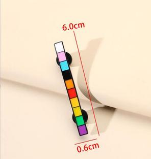 Cross-border Europe and the United States new simple one-character colorful proud gay brooch men's and women's personalized accessories wholesale
