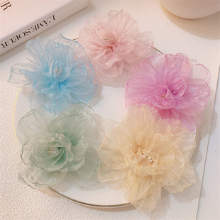 Color super spring ~ holiday style big flower hairpin side clip 2024 New Bangs clip hair accessories headdress for women