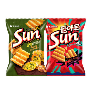 South Korea imported haoliyou sun corn chips spicy garlic flavor 70g large wave puffed potato chips snack