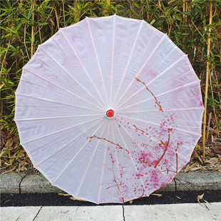 Classical Hanfu oil paper umbrella indoor and outdoor ceiling decoration silk umbrella dance props umbrella cheongsam catwalk printing umbrella