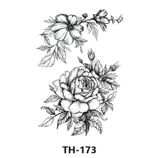 Half arm tattoo stickers water transfer tattoo stickers temporary tattoo large picture flower arm animal Black direct wholesale tattoo
