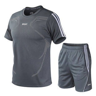 Sports suit Men's Short-sleeved Sportswear Teenager Shorts plus size Loose Casual suit Summer Fashion Men's Quick-drying Clothes
