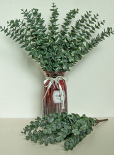 Cross-border plastic leaf eucalyptus money leaf artificial flower decoration artificial plant artificial green plant home decoration decoration