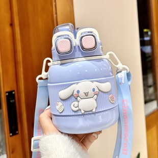 Мультфильм большой емкости Sanrio Детская террационная чашка милая девушка на открытом воздухе наклонный живот чашка студенческий двойной напиток чашка