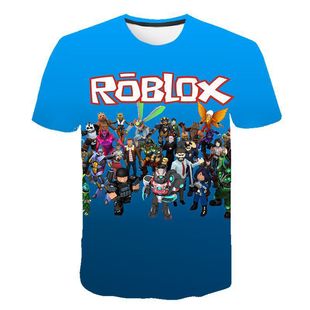 2021 Amazon Внешняя торговля Летний мультяшный мир ROBLOX 3D Удобная детская одежда с коротким рукавом и Т-образным рукавом
