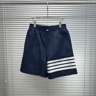 Factory Direct TB Summer New Four-bar Striped Casual Shorts Sunscreen Pants Quick-drying Five-point Beach Pants for Men and Women