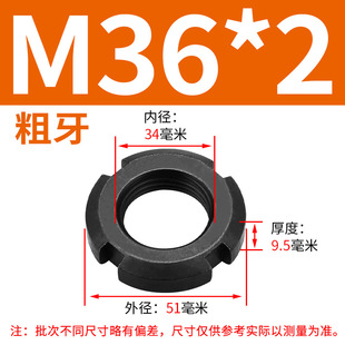 GB812 круглый гайка национальный стандарт Yuanyuan гайка отступление канавки круглые материнские толстые зубы, мелкий зубной замок, защита от рыхлых и крышка 4 шесть