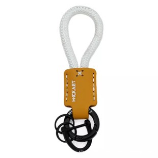 Handmade Cowhide Keychain Simple Men's and Women's Mobile Phone Lanyard Advanced Anti-losing Car Multifunctional Key Ring in stock
