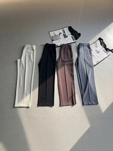 Lulu Gods Pants with Draps Softstreme Pintuck Mid-seam Casual Long Pants Sports Loose Straight Women