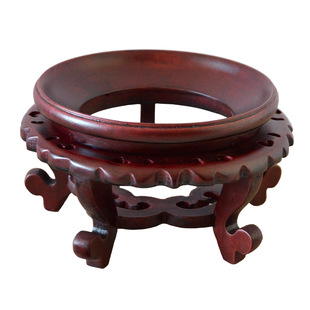 J6DA Solid Wood Natural Gourd Base Ornaments Walnut Crystal Ball Gourd Holder Gourd Holder Stone Bracket Base