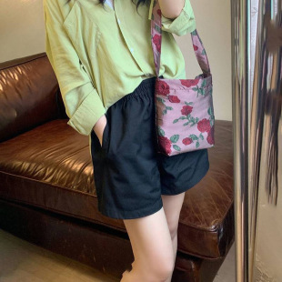 Korean Style Workwear Casual Shorts Women's 2024 Summer Thin Ins Trendy Loose Slim-fit Wide-leg Pants