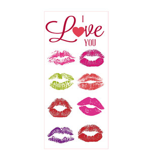 Cross-border New Valentine's Day Tattoo Sticker Disposable Red Lip Love Sticker Simulation Tattoo Quick Turn Lip Tattoo Sticker