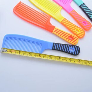 Box comb 25 large color plastic hair comb cooked tape hole portable old-fashioned comb Adult comb