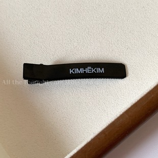 Mona Same Style Hairpin Kim Letter Silver Bangs Side Clip Pair Clip Internet Red Blogger Large Hairpin Duckbill Clip Tide