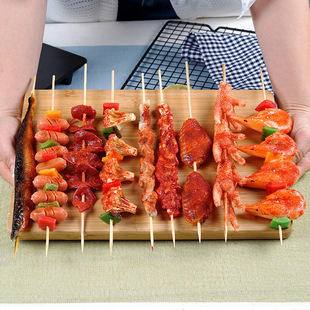 Simulation barbecue skewers model fake food props children's barbecue toys pvc barbecue skewers ingredients barbecue beef mutton skewers