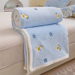 Blanket Bed Sheet Small Blanket Cover Student Dormitory Warm Single fleece-lined Thickened Coral Fleece Nap Blanket
