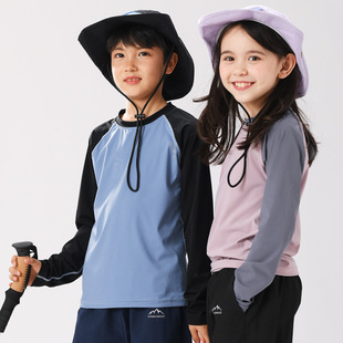 2025 Spring and Summer New Sports Raglan Contrast Color Quick-Drying Long Sleeves
