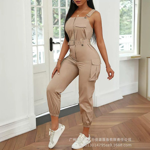 Fashion Commuter All-match Foreign Trade New European and American Women's Sleeveless Workwear Pants