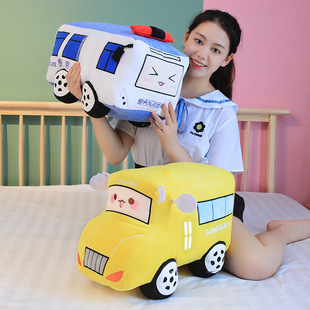 Cartoon Car Bus Plush Toy Car Model Doll Pillow Children Children's Birthday Gift