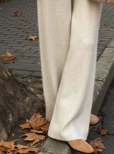 Self-retained recommend ~ version knocks thin ~ knitted wide-leg pants thickened hanging pants straight pants women's winter