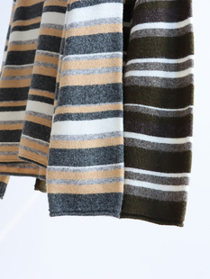 Little Camel Hair Series Retro Color Striped Thickened Profile Sweater Round Neck Casual Blogger Style Knitwear Autumn and Winter Women