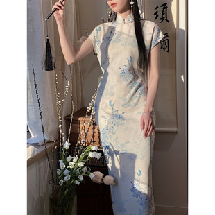 Cheongsam Improved dress 2024 New Ancient New Chinese Style Young Girl Summer Retro Daily Full Cardigan