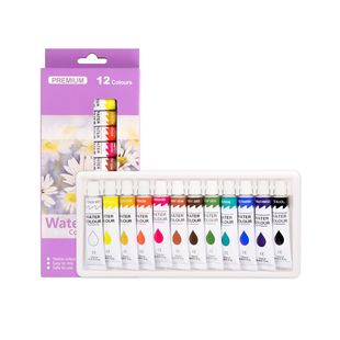 12 Color 6ml12ml Watercolor Pigment Boxed Set Painting Sketch Boxed Factory Delivery Guarantee
