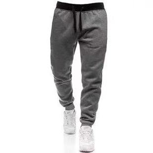 [Spot] manufacturers wholesale cross-border foreign trade men's leisure sports pants plus velvet padded multi-color pants men