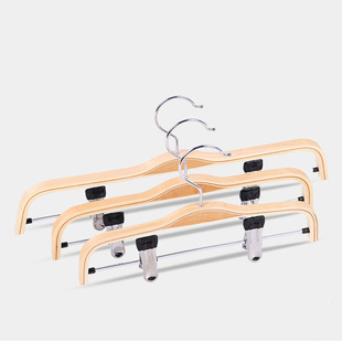 Wooden pants rack pants hanger clip pants clip wholesale pants clip home pants hanging artifact seamless skirt storage