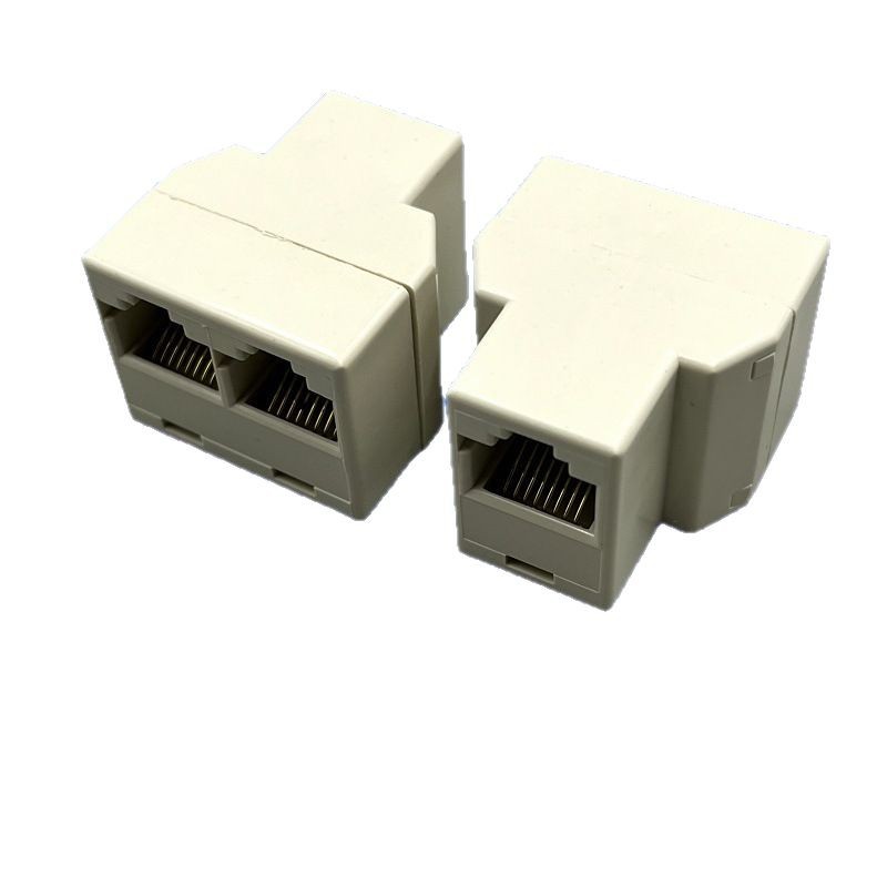 Network Three-Way Head, Computer Network Cable Splitter, Network Interface One-To-Two Splitter, Network Cable Connector