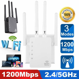 1200m dual-band enhanced repeater wireless WiFi signal amplifier 2.4 & 5.8g high power AP routing