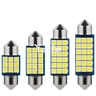 Yade car bright roof light LED double tip 3030SMD compartment light reading light trunk light license light bulb