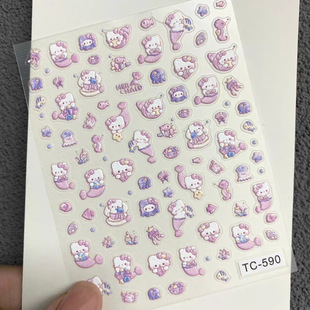 HelloKitty Hello Kitty день милая девочка ребенок 5D рельефный трехмерный маникюр наклейка для украшения