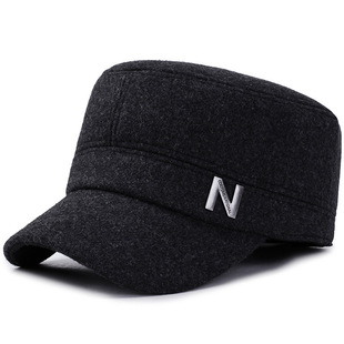 Winter Men's Middle-Aged and Elderly Peaked Cap Outdoor Cold-Proof Thickeneded Imitation Mink Fur Lei Feng Hat Dad Warm Ear Protection Cotton Hat