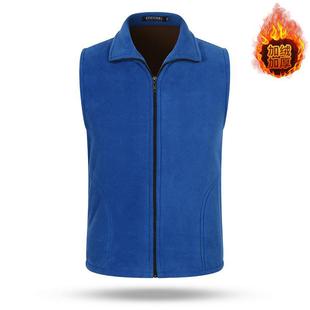 Fleece Vest to Print LOGO Volunteer Activities Supermarket Work Clothes Winter Thickened Vest Tooling Horse Clip