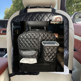Cute Handdog Car Storage Hanging Bag Car Seat Back Multifunctional Storage Rack Tissue Box Trash Bin