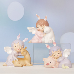 Cute Anne Baby Desktop Resin Ornaments Cake Baking Home Decorations Doll Hand Birthday Gift