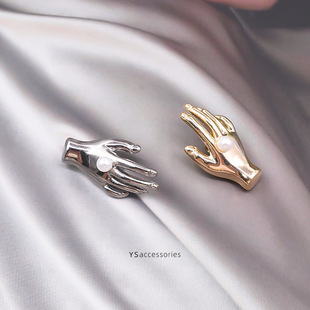 Нишевый дизайн Sense Metal Palm Pearl Putton Пальто Кардиган на пуговицах Твидовая Женская куртка Пряжка для одежды