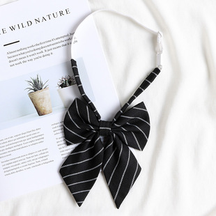 Jk Black Tie Women's Student Bow Tie College Style Shirt Boys Zipper Free Shirt Accessories Factory Batch
