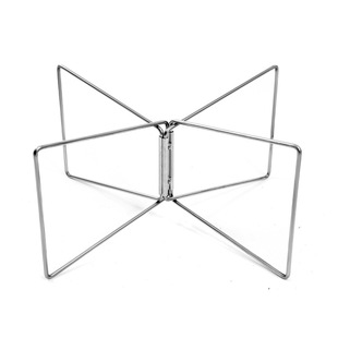 Outdoor Stainless Steel Four-Leg Bracket Foldable Compression-Resistant Bracket Storage Cabinet Storage Box Storage Rack Portable Bucket Rack