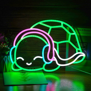 Amazon explosion LED neon cartoon animation interior decoration letter shape creative luminous billboard