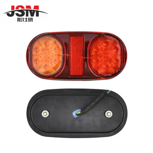 Трансграничный 12V24V12LED Овальный грузовик задний фонарь грузовик боковой свет грузовик задний фонарь 12LED круглый фонарь задний фонарь