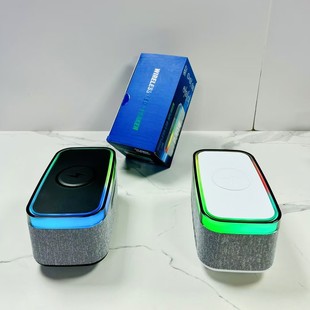New white noise Bluetooth speaker wireless charging digital clock alarm clock three-in-one wireless charging atmosphere light audio