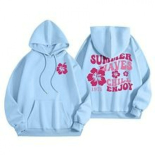 Cross Border Pink Graphic Hoodie for Women Cute Pre Amazon Women's Hoodie
