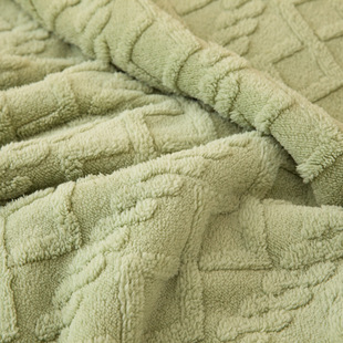 Autumn and Winter solid color AB version Tower velvet household lunch break blanket live jacquard gift blanket factory delivery