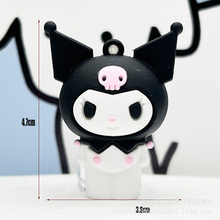 Key Chain Sanrio Pendant KT Cat Yugui Dog Kulomi Soft Glue Doll Key Chain Doll Machine Accessories